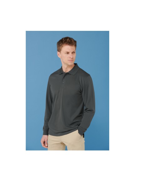 HEN-H478-Polo à manches longues Coolplus® pour homme 2